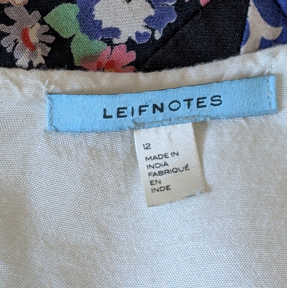 Anthropologie LeifNotes Patchwork Floral Fit & Flare Dress | Size 12 | Cotton - Picture 10 of 11